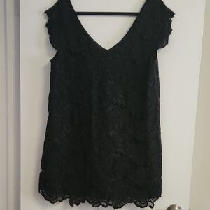 BB Dakota Charcoal Lace Dress